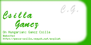 csilla gancz business card